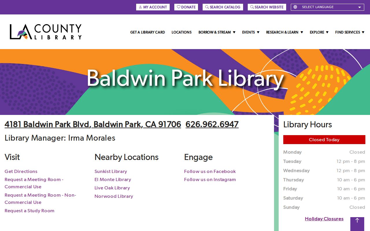 Baldwin Park people directories Baldwin Park Library local history source